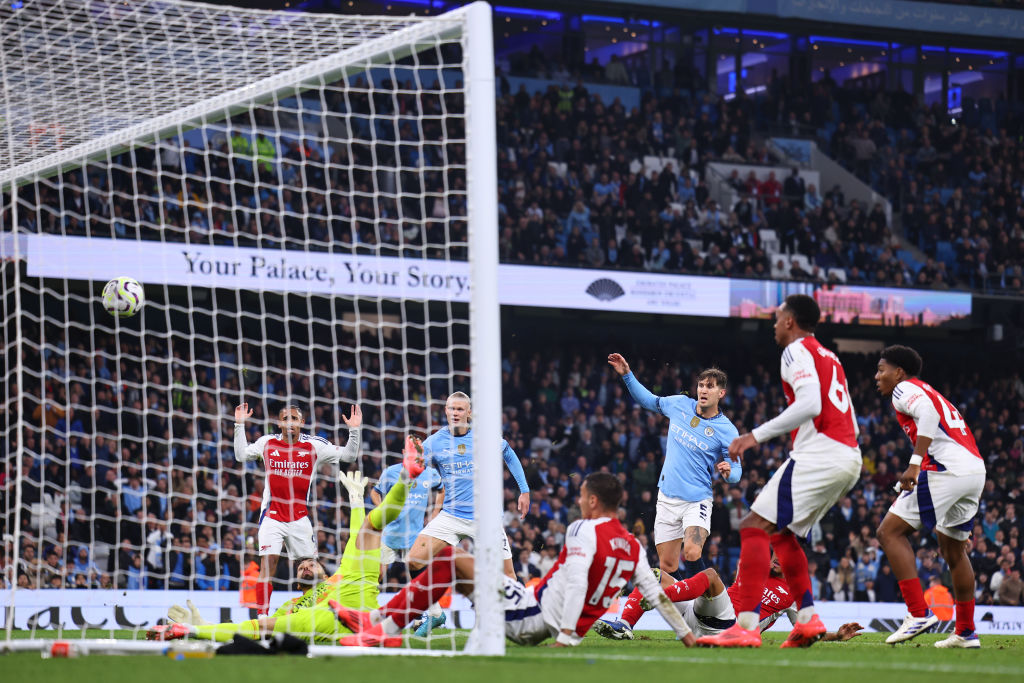 Man City scored a late equaliser against Arsenal